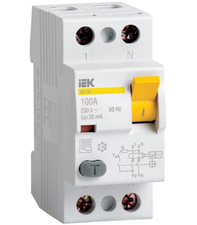 УЗО ВД1-63 2Р 16А 30мА тип А IEK