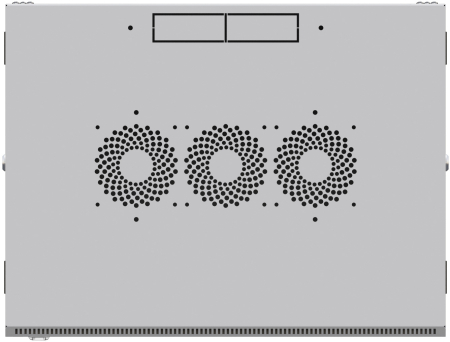 Шкаф настенный 19" TERACOM PRO 6U 600х450 мм дверь стеклянная с замком-ручкой серый