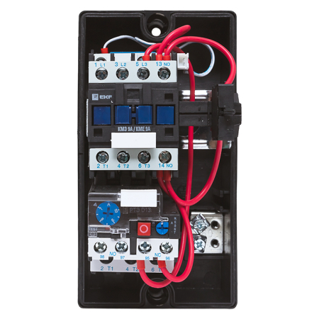 Пускатель в корпусе IP65 КМЭ 9А 230В с РТЭ и индикатором EKF PROxima