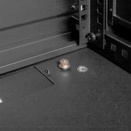 Шкаф настенный 19" TERACOM PRO 12U 600х450 мм дверь стеклянная с замком-ручкой чёрный