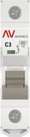 Выключатель автоматический AV-6 1P  3A (C) 6kA EKF AVERES