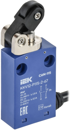 Выкл. конц. C6N-115 толк. с рыч. рол. лев. IP67 IEK