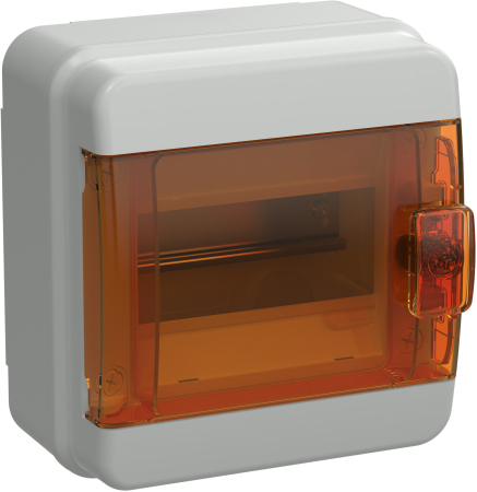 TEKFOR Корпус пласт. КМПн-6 IP65 оранж. прозр. дверь IEK