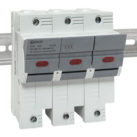 Предохранитель-разъединитель DF 22х58 3Р (тип ПВЦ)  EKF