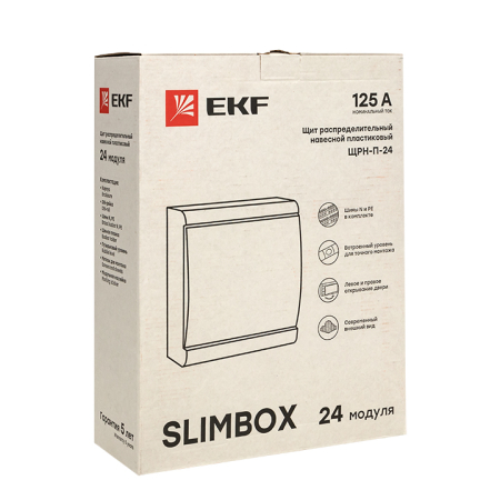 Щит распределительный ЩРН-П-24 "SlimBox" белая дверца IP41 EKF PROxima
