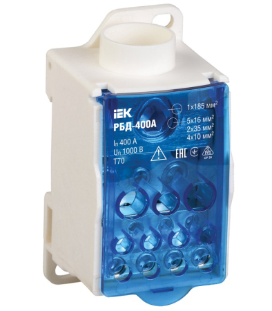 Распределительный блок на DIN-рейку РБД-400А IEK