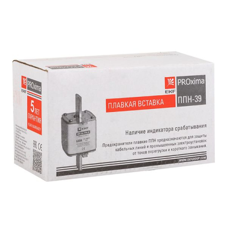 Плавкая вставка ППН-39 630/315А габарит 3 EKF PROxima
