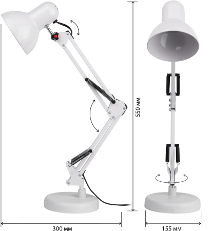 ЭРА наст.светильник N-214-E27-40W-W белый