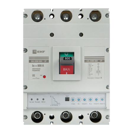 Выключатель автоматический ВА-99М 800/800А 3P 75кА с электронным расцепителем EKF PROxima