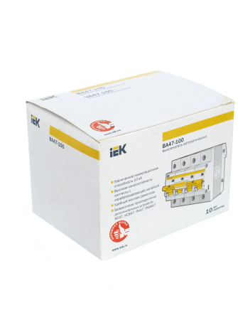 Авт. выкл. ВА47-100 4Р 80А 10 кА х-ка С IEK