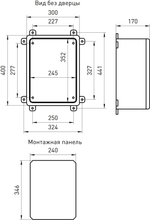 Щит пластиковый ЩМП-П ЭРА box403017_t 400х300х170мм прозрачная дверь УХЛ1 IP65 IK10