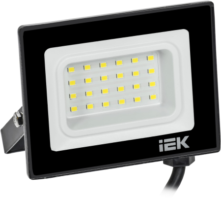 Прожектор СДО 06-20 светодиодный черный IP65 6500 K IEK