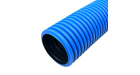 Труба гофрированная двустенная ПНД жесткая тип 450 (SN12) синяя д110 6м (36м/уп) Промрукав