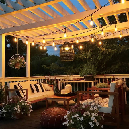 Гирлянда Feron CL50-25-1 Евро белт-лайт на подвесах 230V черный IP65 25м