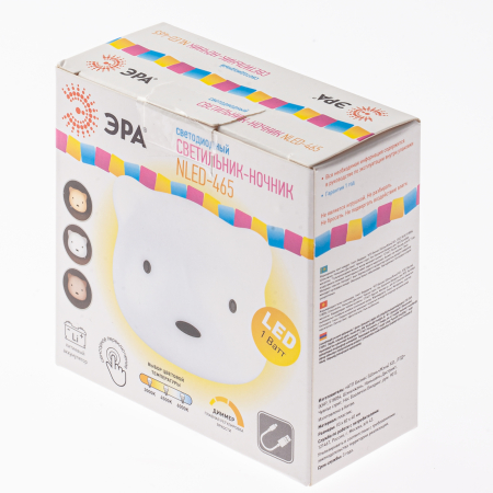 ЭРА светильник-ночник NLED-465-1W-W белый (40/80/1920)