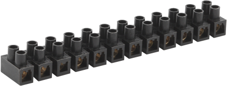 NO-12B-20  Зажим винтовой ЭРА NO-12B-20 ЗВИ-20 полипропилен 2.5-14 мм, 12 пар 100°С черный