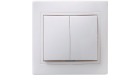 KVARTA Выключ. 2-кл. 10А кер. ВС10-2-0-КБ бел. GENERICA