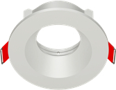 Рамка для модульного светильника "ВАРТОН" FLEX 50 01 круглая встраиваемая 90х30мм RAL9010