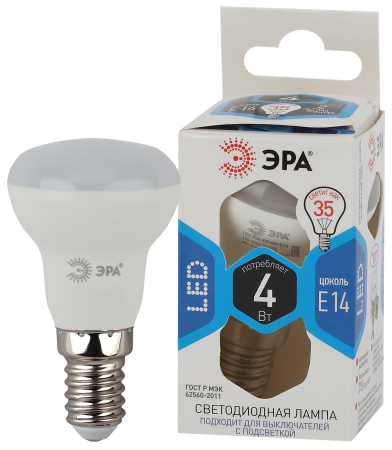 LED R39-4W-840-E14 ЭРА (диод, рефлектор, 4Вт, нейтр, E14) (10/100/4900)