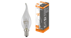 Лампа накаливания "Свеча на ветру" прозрачная 40 Вт-230 В-Е14 TDM
