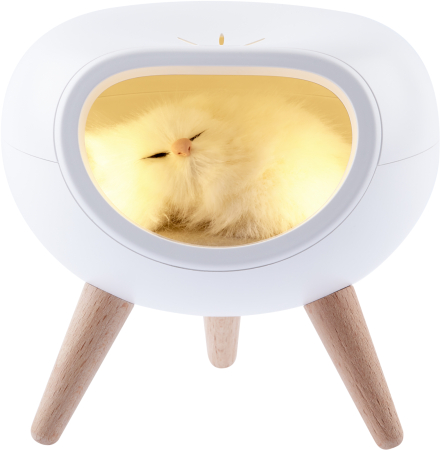 NLED-467-1W-W  Детский ночник - светильник светодиодный ЭРА NLED-467-1W-W котик белый