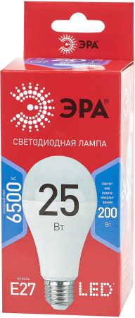 LED A65-25W-865-E27 R ЭРА (диод, груша, 25Вт, холодный, E27) (10/100/1200)