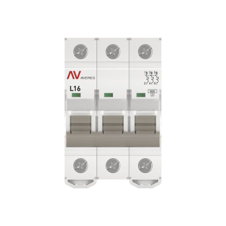 Выключатель автоматический AV-6 3P 16A (L) 6kA EKF AVERES