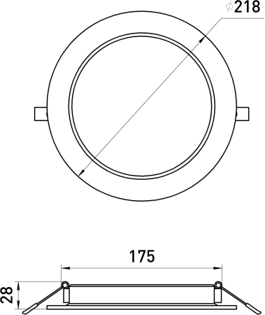 LED 17-24-6K  Светильник светодиодный встраиваемый ЭРА LED 17-24-6K круглый 24Вт 6500K