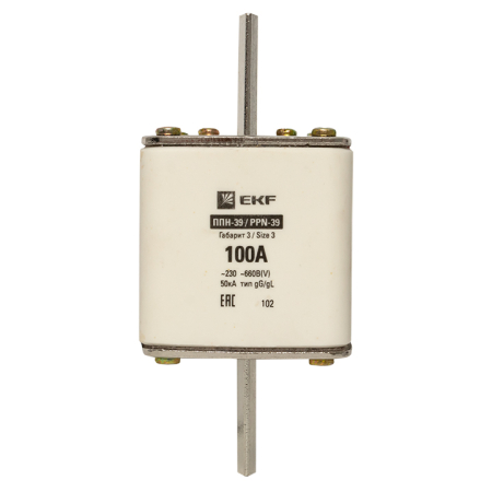 Плавкая вставка ППН-39 630/100А габарит 3 EKF PROxima