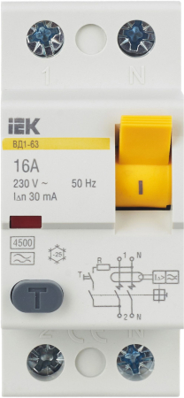 УЗО ВД1-63 2Р 16А 30мА тип А IEK