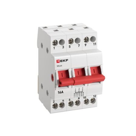 Трехпозиционный переключатель ТПС-63 3P 16А EKF PROxima
