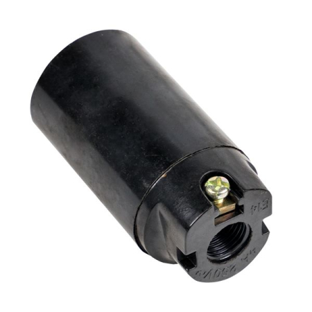 Патрон карболитовый подвесной Е14 черн. EKF PROxima