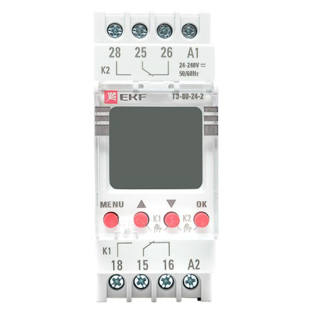 Таймер электронный двухканальный ТЭ-80 24-230В EKF
