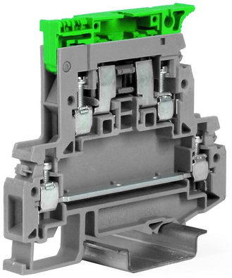 Держатель предохранителя. Двух-уровневый. 4 кв. мм. Серый