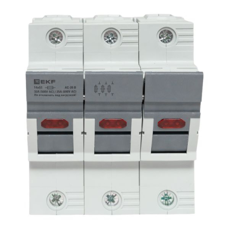 Предохранитель-разъединитель DF 14х51 3Р (тип ПВЦ)  EKF