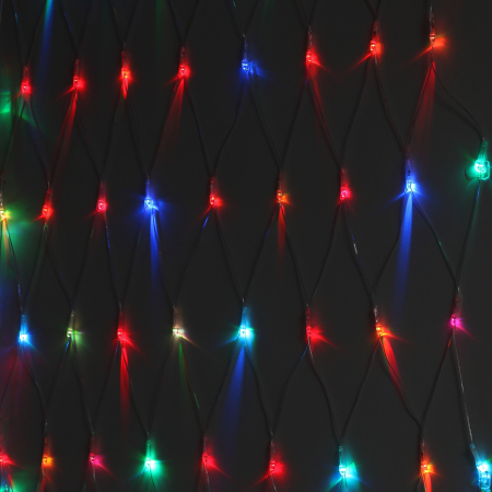 Гирлянды ENIS-01R  ЭРА Гирлянда LED Сеть 1,8 м*1,5 м RGB 8 режимов, 220V, IP20