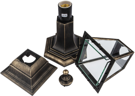 НТУ 04-60-001 бронза ЭРА Светильник садово-парковый Оскар напольный четырехгранный под бронзу Е27 (8