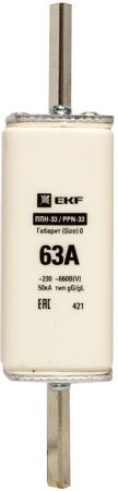 Плавкая вставка ППН-33 160/ 63А габарит 0 EKF PROxima