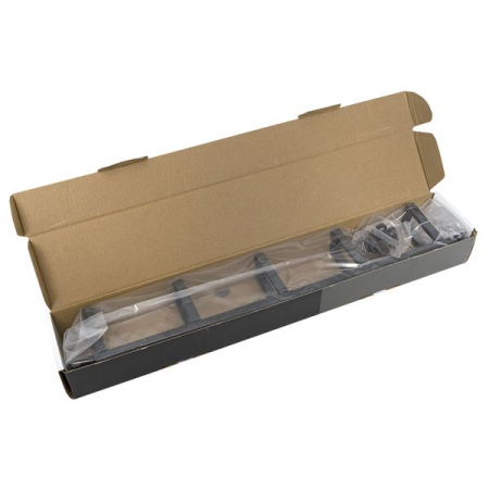 Кабельный органайзер TERACOM PRO 1U с 5 пластиковыми кольцами чёрный