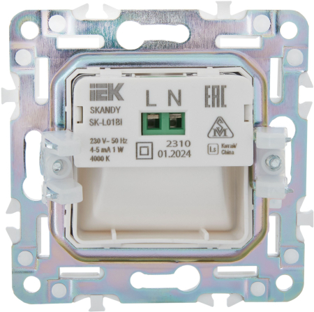 SKANDY Подсветка LED встраиваемая SK-L01Bl черн. IEK
