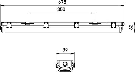 SPP-101-0-002-60  ЭРА Св-к IP65 под две светодиод. лампы T8 G13 600мм
