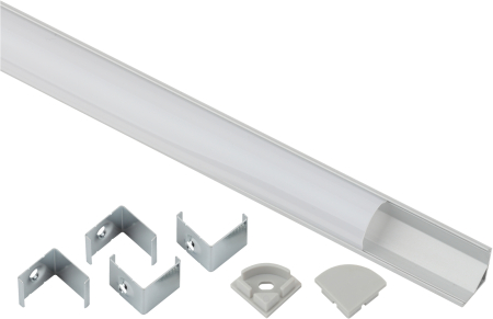 Профили и аксессуары 1616R  ЭРА Комплект с угловым анодированным профилем CAB280 16х16мм, 2м и кругл