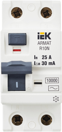 ARMAT ВДТ R10N 2P 25А 30мА тип AC IEK