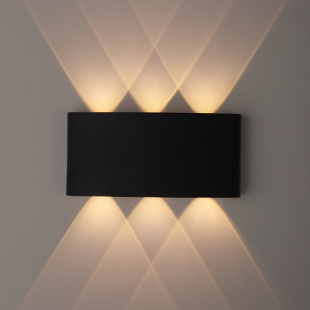 Светильник WL12 BK  ЭРА Декоративная подсветка светодиодная ЭРА 6*1Вт IP 54 черный