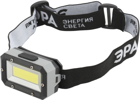 GB-708  Фонарь налобный светодиодный ЭРА GB-708 Шторм, на батарейках, 3 режима, 5 Вт, СОВ, 3хААА