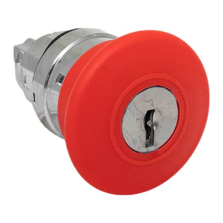 Исполнительный механизм кнопки XB4 "Грибок" красный поворотный с фиксацией с замком IP65 EKF