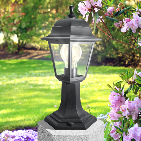 НТУ 04-60-001 черный ЭРА Светильник садово-парковый Оскар напольный четырехгранный черный Е27 (8/96)