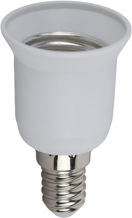 ЭРА Переходник E14-E27, пластик, белый (50/400/9600)