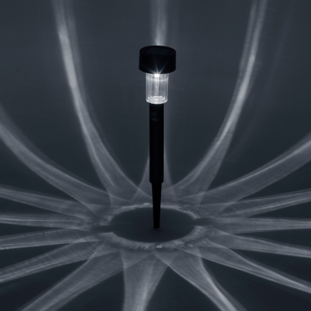 SL-PL30  ЭРА Садовый светильник на солнечной батарее, пластик, черный, 30 см