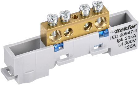 TEKFOR Шина N "ноль" неизол. на унив. держ. 8х12-4-С IEK